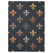 Donkere aarde boslanden Fleur-de-lis ontwerp Klembord (Achterkant)
