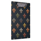 Donkere aarde boslanden Fleur-de-lis ontwerp Klembord (Rechts)