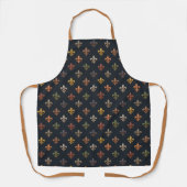 Donkere aarde boslanden Fleur-de-lis ontwerp Schort (Voorkant)