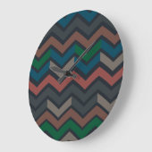 Donkere aarde boslandschap zigzag chevron grote klok (Hoek)
