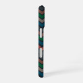 Donkere aarde boslandschap zigzag chevron iPhone 16 hoesje (Rechterkant)