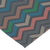 Donkere aarde boslandschap zigzag chevron korte tafelloper (Hoek)