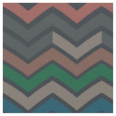 Donkere aarde boslandschap zigzag chevron stof (Close Up)