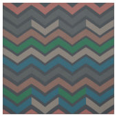 Donkere aarde boslandschap zigzag chevron stof (Swatch)
