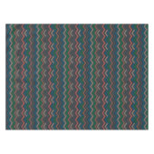 Donkere aarde boslandschap zigzag chevron tafelkleed (Voorkant (Horizontaal))