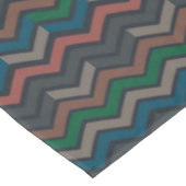 Donkere aarde boslandschap zigzag chevron tafelkleed (Gekanteld)