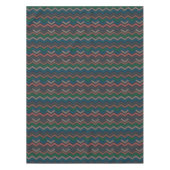 Donkere aarde boslandschap zigzag chevron tafelkleed (Voorkant)
