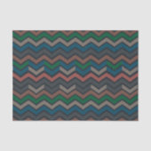 Donkere aarde boslandschap zigzag chevron tissuepapier (Voorkant)
