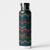 Donkere aarde boslandschap zigzag chevron waterfles (Links)