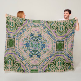 Donkere Aarde Damast-achtige Vierblad Fleece Deken