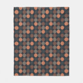Donkere Aarde Geometrisch Cirkel Stippen Ontwerp  Fleece Deken (Voorkant)