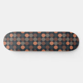 Donkere Aarde Geometrisch Cirkel Stippen Ontwerp Persoonlijk Skateboard (Horizontaal)