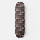 Donkere Aarde Geometrisch Cirkel Stippen Ontwerp Persoonlijk Skateboard (Voorkant)