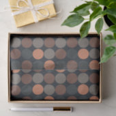 Donkere Aarde Geometrisch Cirkel Stippen Ontwerp Tissuepapier (Geschenk)