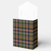 Donkere aarde geruite gingham ontwerp bedankdoosjes (Geopend)