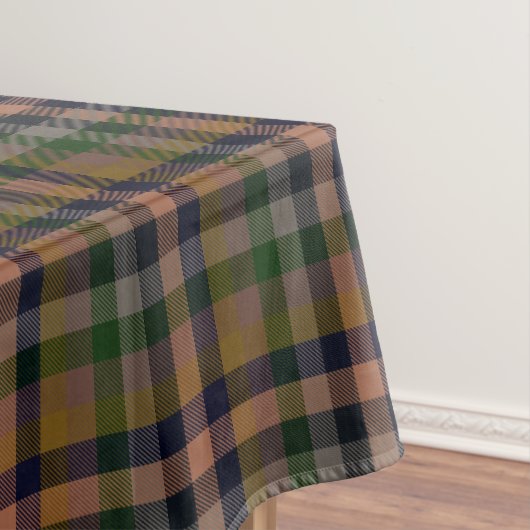 Donkere aarde geruite gingham ontwerp tafelkleed (Voorbeeld)