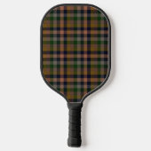 Donkere aarde geruite ruit ontwerp pickleball paddle (Achterkant)