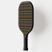 Donkere aarde geruite ruit ontwerp pickleball paddle (Links)