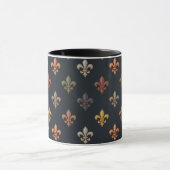 Donkere Aarde Woudlanden Fleur-de-lis Ontwerp Mok (Midden)
