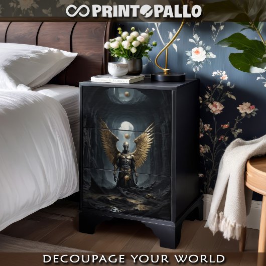 Donkere aartsengel stijgend uit Dode Land Tissuepapier