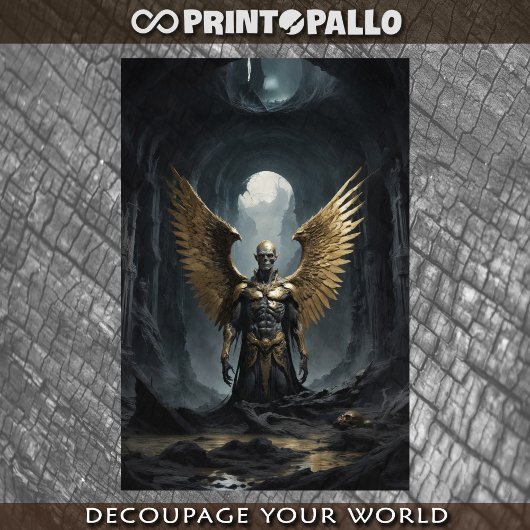 Donkere aartsengel stijgend uit Dode Land Tissuepapier