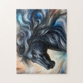 Donkere Abstract Hengst Legpuzzel (Verticaal)