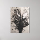 donkere abstracte aquarel kunst canvasprint canvas afdruk (Voorkant)