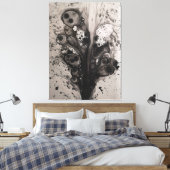 donkere abstracte aquarel kunst canvasprint canvas afdruk (Insitu (Slaapkamer))