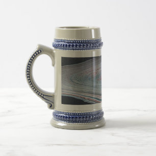 Donkere Abstracte Draaikolk Keramische Bierpul Mug