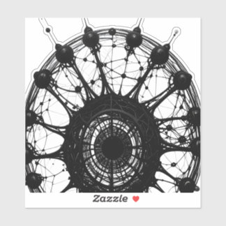 Donkere Abstracte Droomvanger Organische Tech Kuns Sticker