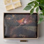 Donkere Abstracte Kunst Collage Fee & Vlinders Tissuepapier (Geschenk)