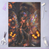 Donkere Abstracte Kunst Collage Fee & Vlinders Tissuepapier (Craft)