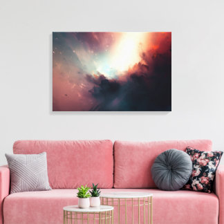 Donkere abstracte kunstprint canvas afdruk