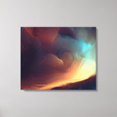 Donkere abstracte olieverfschilderij kunstprint canvas afdruk (Voorkant)
