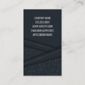 Donkere Abstracte paneelachtergrond | Logo van her Visitekaartje (Achterkant)