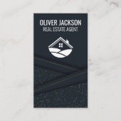 Donkere Abstracte paneelachtergrond | Logo van her Visitekaartje (Voorkant)