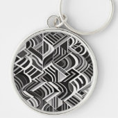 donkere abstracte patroon sleutelhanger (Voorkant)