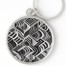 donkere abstracte patroon sleutelhanger