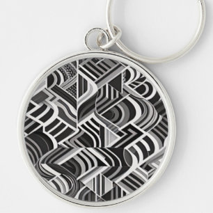 donkere abstracte patroon sleutelhanger