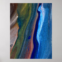 Donkere Abstracte zeestreepjes met metalen vloeist