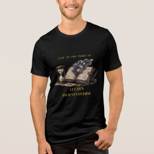 Donkere Academia Aangepaste Naam Magische Boekenwu Tri-Blend Shirt