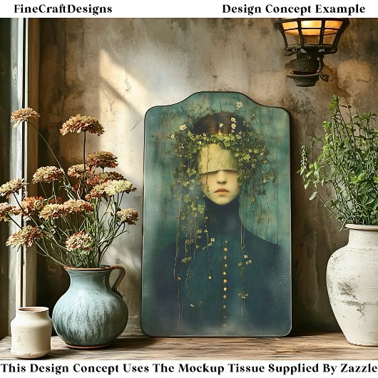 Donkere Academia Botanische Figuur BD7 Decoupage Tissuepapier