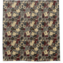 Donkere Academia Douchegordijn –  elegantie