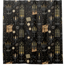 Donkere Academia Douchegordijn - Moody & Scholarly