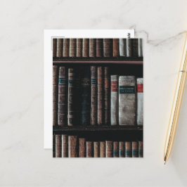 Donkere Academia Esthetische boekenplank Briefkaart