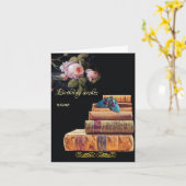 Donkere academia gothic verjaardag kaart (Gele Bloem)