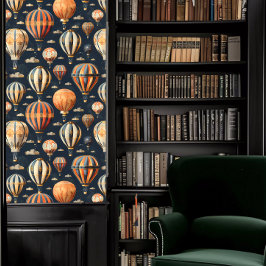 Donkere Academia Hete Luchtballonnen Behang