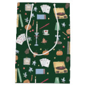 Donkere Academia Moody Herfst Groen Medium Cadeauzakje (Achterkant)