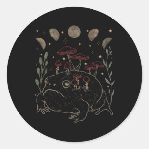 Donkere Academia Moon Witchy Goblincore Aesthesie  Ronde Sticker