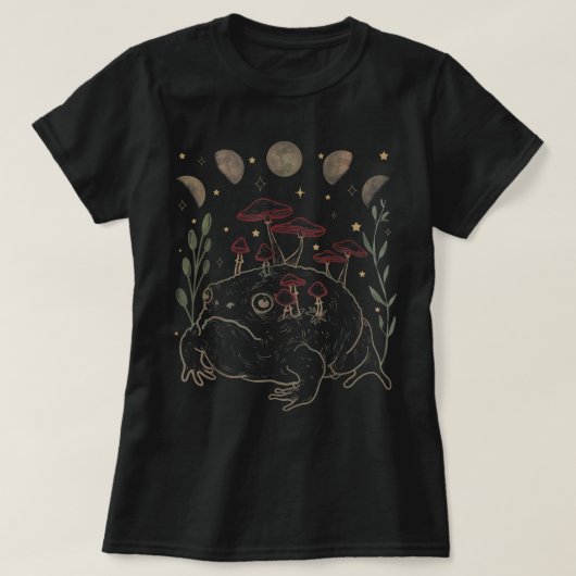 Donkere Academia Moon Witchy Goblincore Aesthesie  T-shirt (Design voorkant)
